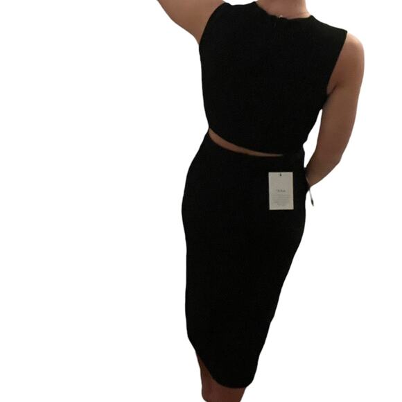 A.L.C. Rhinestone Leopard Two Piece Skirt Set Size 2 - Picture 3 of 12